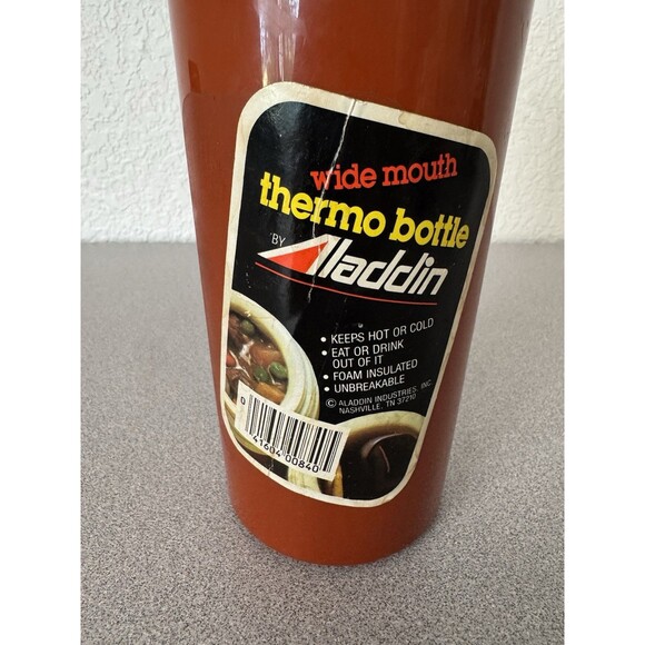 Vintage Aladdin Wide Mouth Thermo Bottle w/ Label - Picture 2 of 7